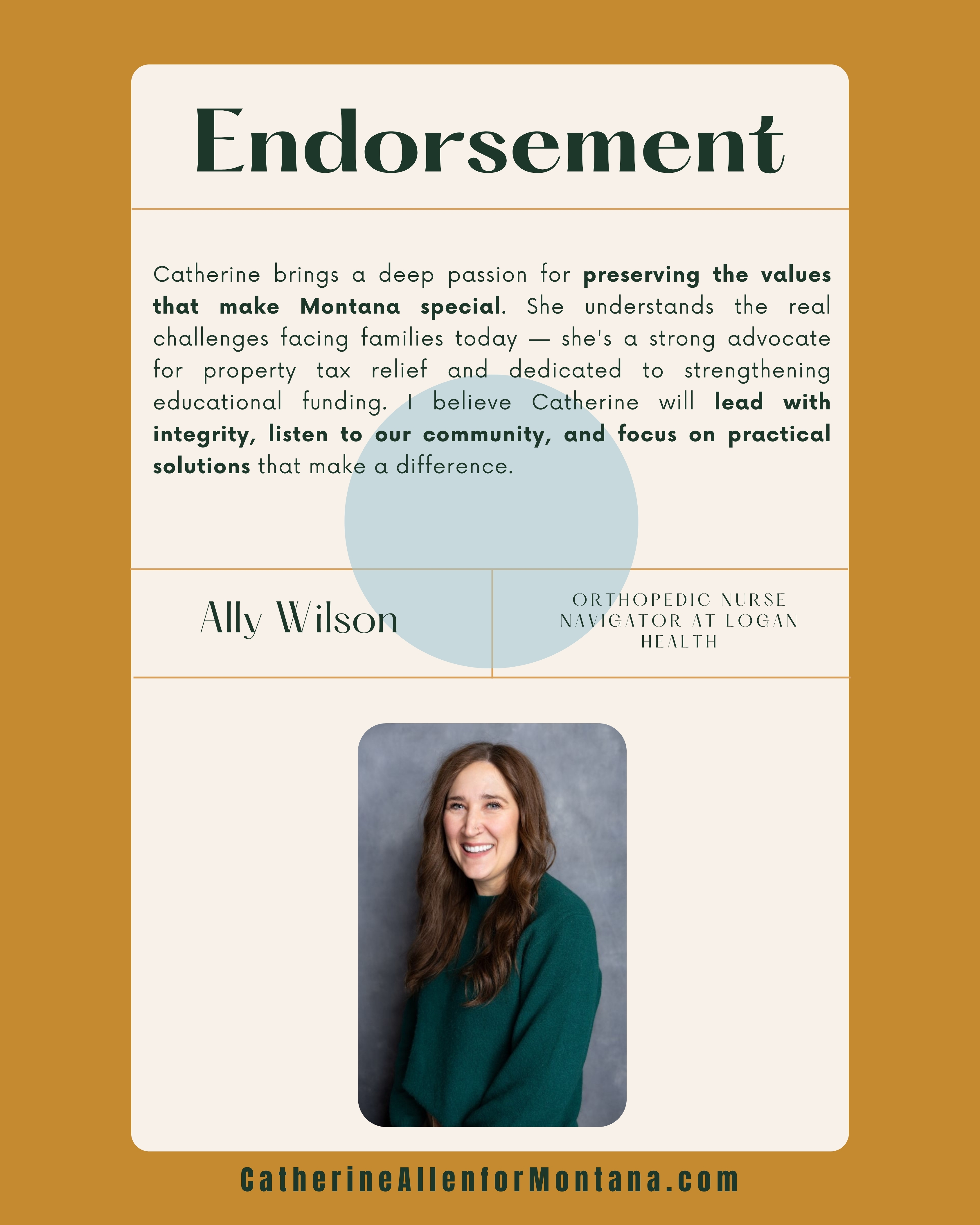 Endorsement from Ally Wilson