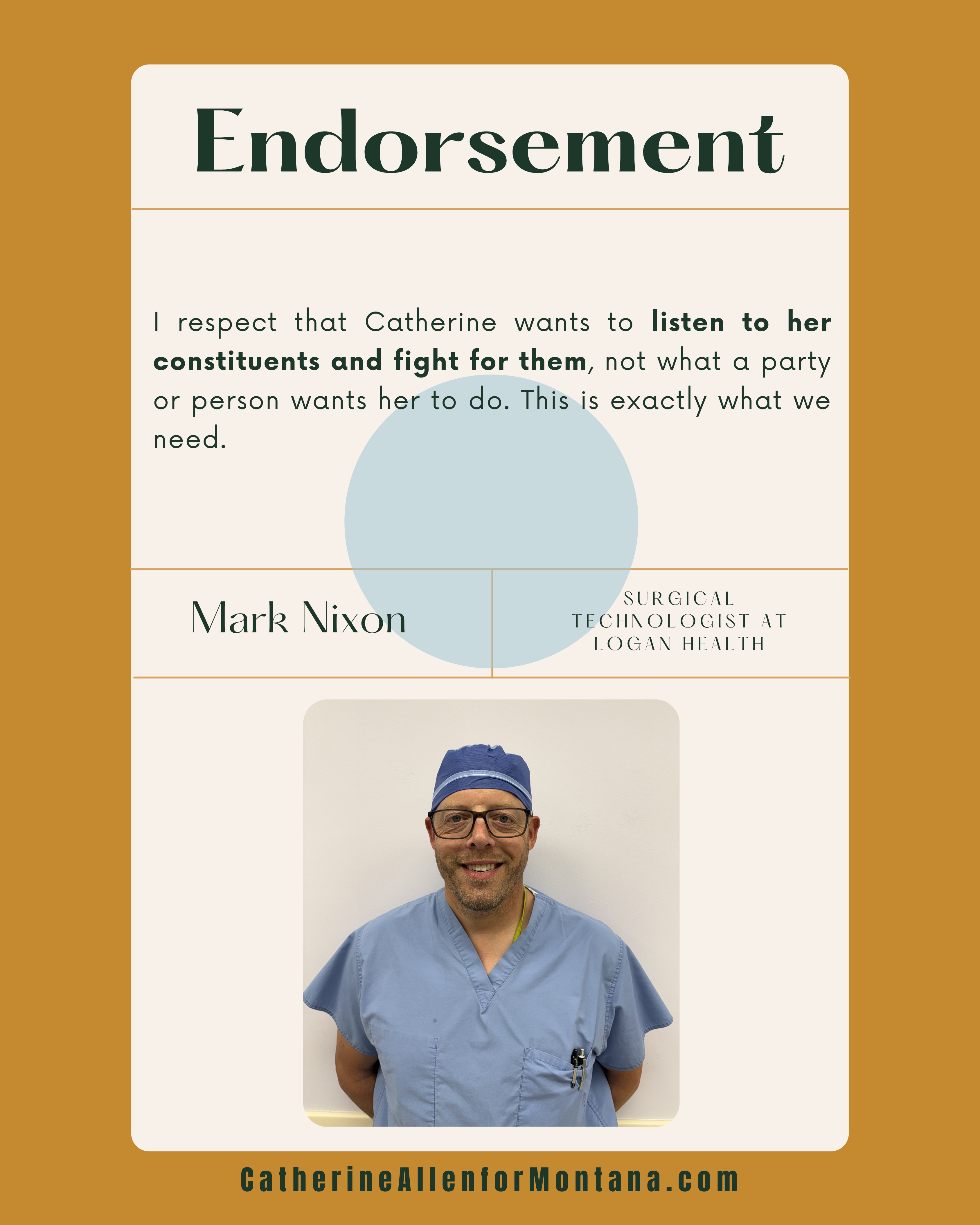 Endorsement from Mark Nixon